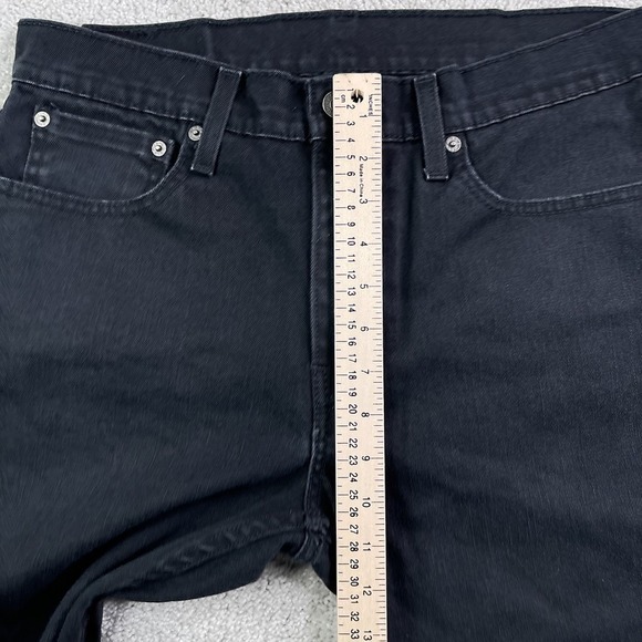 Levis Jeans Mens 32x32 Black 512 Slim Taper Mid Rise Stretch Denim - Picture 5 of 15